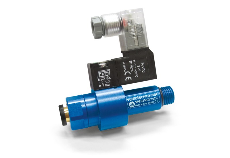 Accessories for single-stage vacuum generators - Pneumatic coaxial shutter valves