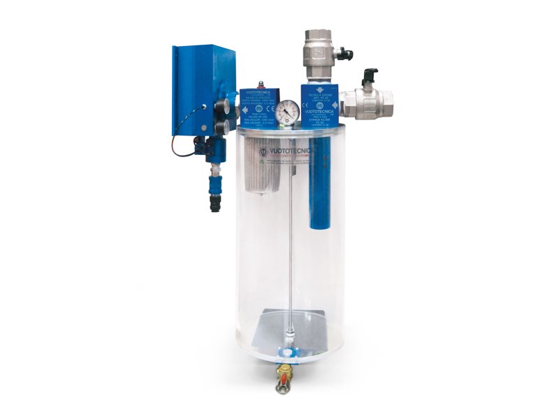 Safety suction units with syphon filter